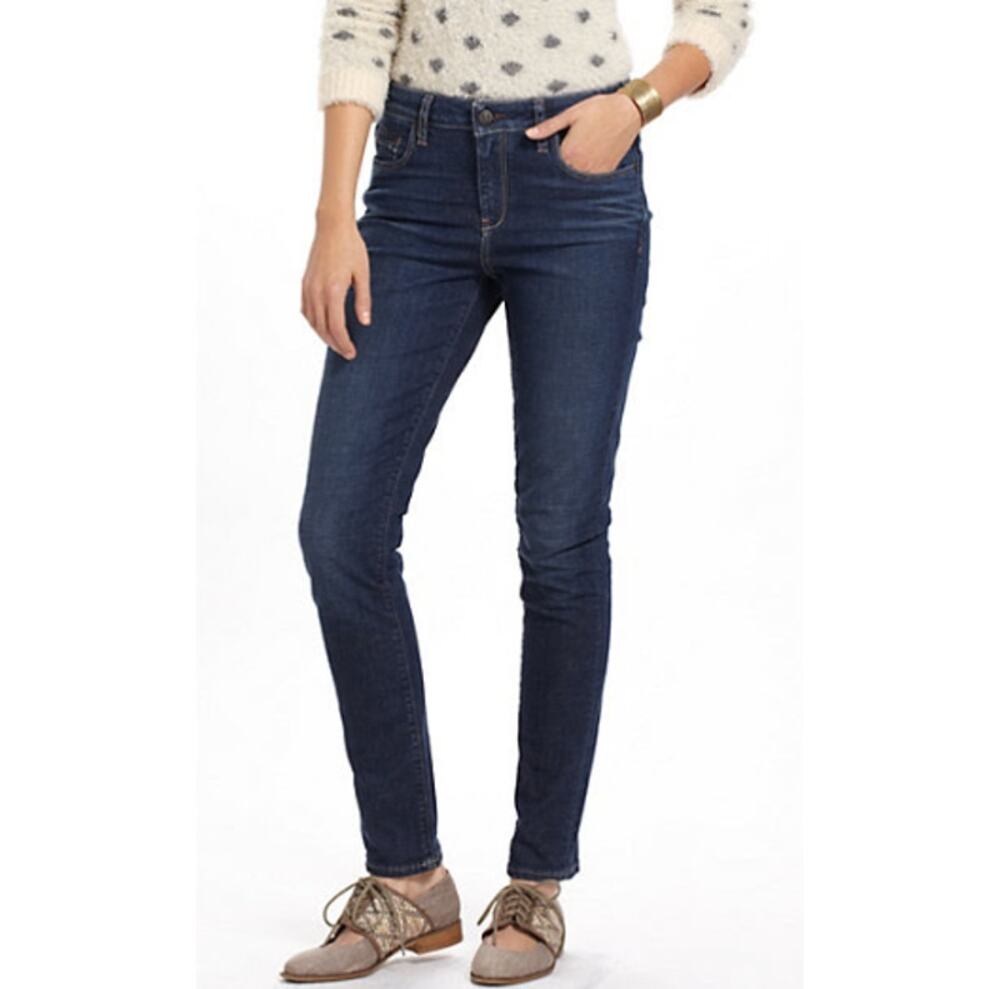 Kut from the Kloth Mid Rise Straight Slim Leg Classic Blue Rinse Jeans sz 4 x 30
